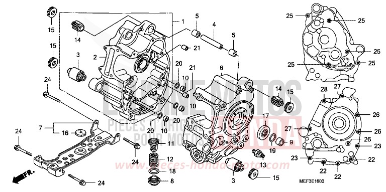 CARTER MOTEUR de SW-T400 ABS PEARL SUNBEAM WHITE (NHA66) 2009